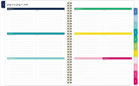 AT-A-GLANCE 2023-2024 Academic Planner, Simplified by Emily Ley, Weekly & Monthly, 5-1/2" x 8-1/2", Small, Monthly Tabs, Flexible Cover, Leatherette, Blush (EL13-200A) in Saudi Arabia