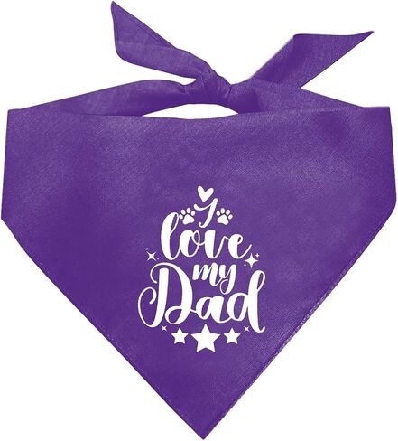 I Love My Dad Dog Bandana, Dog Bandana, Dog Scarf Accessories, Pet Dog Triangle Scarf, Dog Bandana Pet Scarf, Dog Bandana for Small Medium Large Dogs, Gift for Dog Dad (B31) in Saudi Arabia