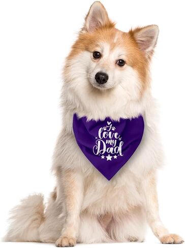 I Love My Dad Dog Bandana, Dog Bandana, Dog Scarf Accessories, Pet Dog Triangle Scarf, Dog Bandana Pet Scarf, Dog Bandana for Small Medium Large Dogs, Gift for Dog Dad (B31) in Saudi Arabia