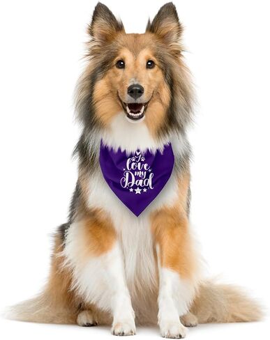 I Love My Dad Dog Bandana, Dog Bandana, Dog Scarf Accessories, Pet Dog Triangle Scarf, Dog Bandana Pet Scarf, Dog Bandana for Small Medium Large Dogs, Gift for Dog Dad (B31) in Saudi Arabia