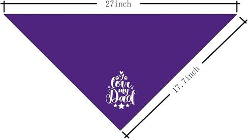 I Love My Dad Dog Bandana, Dog Bandana, Dog Scarf Accessories, Pet Dog Triangle Scarf, Dog Bandana Pet Scarf, Dog Bandana for Small Medium Large Dogs, Gift for Dog Dad (B31) in Saudi Arabia