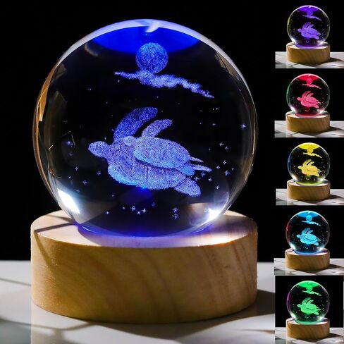 هدايا يونيكورن ثلاثية الأبعاد للنساء كرة كريستالية - تماثيل يونيكورن ديكور حيوانات زجاجية تمثال وحيد القرن لعيد ميلاد الغرفة لأفضل عشاق الأصدقاء تذكار وزن الورق in Kuwait