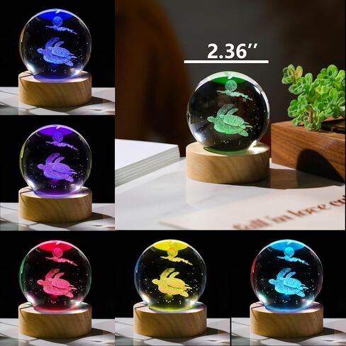 هدايا يونيكورن ثلاثية الأبعاد للنساء كرة كريستالية - تماثيل يونيكورن ديكور حيوانات زجاجية تمثال وحيد القرن لعيد ميلاد الغرفة لأفضل عشاق الأصدقاء تذكار وزن الورق in Kuwait