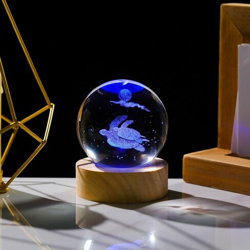 هدايا يونيكورن ثلاثية الأبعاد للنساء كرة كريستالية - تماثيل يونيكورن ديكور حيوانات زجاجية تمثال وحيد القرن لعيد ميلاد الغرفة لأفضل عشاق الأصدقاء تذكار وزن الورق in Kuwait