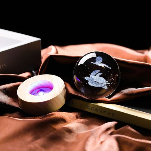 هدايا يونيكورن ثلاثية الأبعاد للنساء كرة كريستالية - تماثيل يونيكورن ديكور حيوانات زجاجية تمثال وحيد القرن لعيد ميلاد الغرفة لأفضل عشاق الأصدقاء تذكار وزن الورق in Kuwait