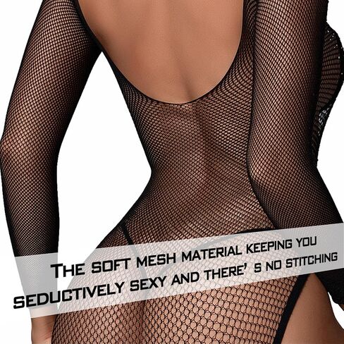 Lingerie sexy women’s lingerie bodysuit exotic naughty set for women mesh sexy Black Teddy babydoll Universal size… in Saudi Arabia
