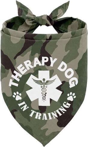 Dog Bandana, Therapy Dog in Training Dog Bandana, Dog Scarf Classical Plaid Printing, Dog Scarf Accessories, Dog Bandana Pet Scarf, Pet Scarf, Pet Scarf Accessories, Dog Bandana Gift (J12) in Saudi Arabia