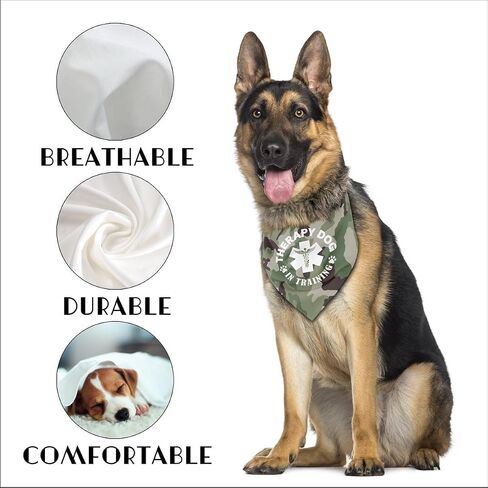 Dog Bandana, Therapy Dog in Training Dog Bandana, Dog Scarf Classical Plaid Printing, Dog Scarf Accessories, Dog Bandana Pet Scarf, Pet Scarf, Pet Scarf Accessories, Dog Bandana Gift (J12) in Saudi Arabia