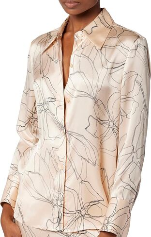 Equipment womens Leona Top in Shifting Sand and True Black Blouse in Saudi Arabia