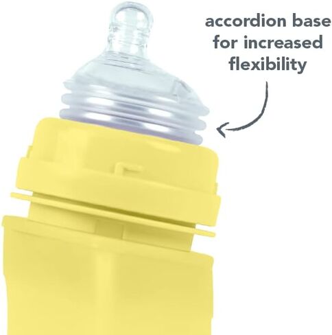 green sprouts Sprout Ware Baby Pocket Made from Silicone and Plants (8 oz.), Non-Toxic Silicone Plant-Based Plastic Baby Pocket Without BPA, BPS, BPF - Yellow in Saudi Arabia