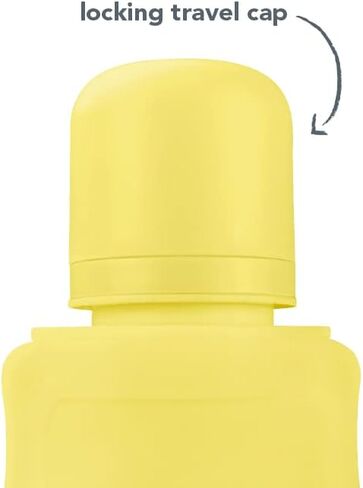 green sprouts Sprout Ware Baby Pocket Made from Silicone and Plants (8 oz.), Non-Toxic Silicone Plant-Based Plastic Baby Pocket Without BPA, BPS, BPF - Yellow in Saudi Arabia