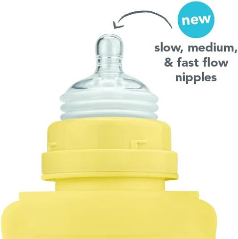 green sprouts Sprout Ware Baby Pocket Made from Silicone and Plants (8 oz.), Non-Toxic Silicone Plant-Based Plastic Baby Pocket Without BPA, BPS, BPF - Yellow in Saudi Arabia