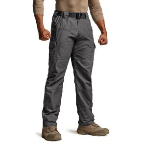 CQR Men's Tactical Pants, Water Resistant Ripstop Cargo Pants, Lightweight EDC Work Hiking Pants, Outdoor Apparel