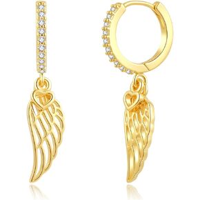 ToHeart 14k Gold Huggie Earrings Lightweight Cubic Zirconia Hoop Earrings Minimalist Rectangle Hoop Earrings Jewelry Gifts in Kuwait