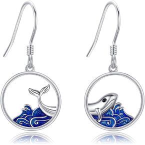 POPLYKE Cardinal/Elephant/Wolf/Frog/Butterfly/Phoenix/Luna Moth Earrings for Women Sterling Silver Animals Dangle Drop Earrings Jewelry Gifts for Girls