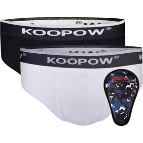 KOOPOW Youth Cup Underwear Youth Boys Baseball Cup Briefs With Soft Protective Athletic Cup Baseball, Football, Lacrosse in Kuwait