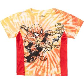 Marvel Spiderman Boys’ Short Sleeve T-Shirt for Toddler and Little Kids – Orange/Red in Kuwait