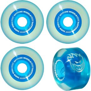 Spitfire Skateboard Wheels 54mm Sapphire 90A Orange Soft and Fast with F4 Core