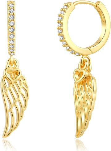 14k Gold Huggie Earrings Lightweight Cubic Zirconia Hoop Earrings Minimalist Rectangle Hoop Earrings Jewelry Gifts in Kuwait