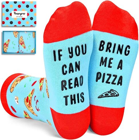 هابي بوب شوكولاتة مبتكرة للاطفال هدية مضحكة، If You Can Read This Socks، بني شوكولاتة، 7-12 سنة، بني شوكولاتة، 7-12 سنة in Kuwait