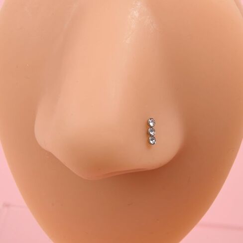 حلقات الأنف من AVYRING، ترصيع الأنف، حلقات الأنف، ثقب الأنف، ثقب الأنف على شكل حرف L، حلقة الأنف الفولاذية الجراحية، ثقب الأنف، حلقات الأنف للنساء، مسمار الأنف، ثقب الأنف، فضي، ذهبي، أسود، 20 جرام in Kuwait