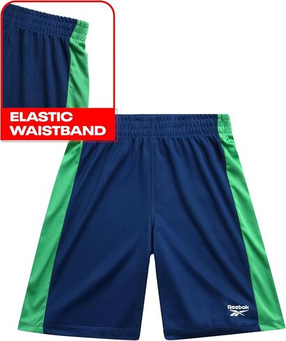 طقم شورت رياضي للأولاد من ريبوك - قطعتين تي شيرت بأكمام قصيرة وشورت رياضي - طقم ملابس صيفي كاجوال للأولاد (8-12) in Kuwait