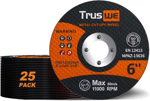 6 Inch Cut Off Wheels - 25 Pack Metal and Stainless Steel Cutting Wheel for Angle Grinder Ultra Thin Cut-Off Wheel Cutting Disc in Saudi Arabia