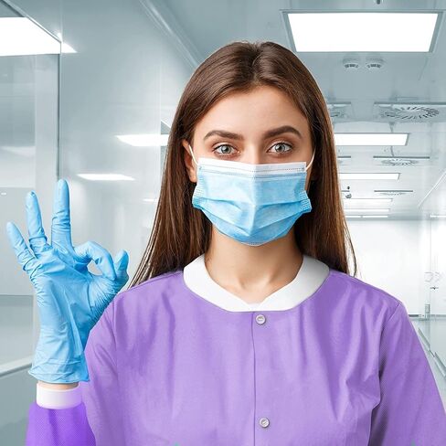 AMZ Disposable Lab Coats for Adults, Large. Pack of 10 Teal Blue SMS Knee Length Lab Coat Disposable. 45 GSM Disposable Coats Medical. Painting Lab Coat with Cuffs, Knit Collar, and 3 Pockets in Saudi Arabia