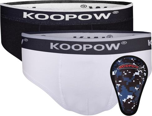 KOOPOW Youth Cup Underwear Youth Boys Baseball Cup Briefs With Soft Protective Athletic Cup Baseball, Football, Lacrosse in Kuwait