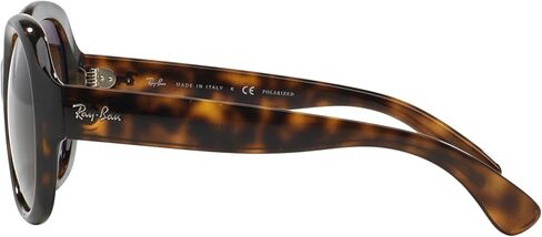 Ray-Ban Women's RB4191 Round Sunglasses, Black, 57mm in Saudi Arabia