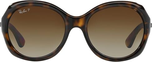 Ray-Ban Women's RB4191 Round Sunglasses, Black, 57mm in Saudi Arabia