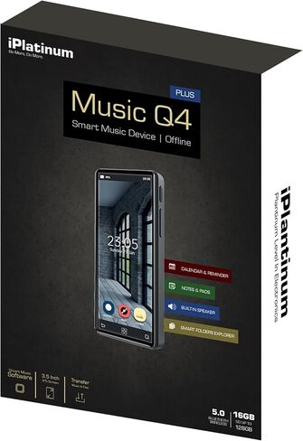 Samvix iPlatinum Q4 Built-in Speaker Kosher MP3 Player with Clear Silicone Case, Screen Protector and USB Type-C Cable in Saudi Arabia