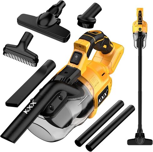 Cordless Vacuum for De-Walt 20V Battery, 5 in 1 Handheld Electric Vacuum Cleaner with 500W Powerful Motor, 46 CFM Portable Hand Vacuum with Filtration HEPA for Floor, Carpet, Car (Not include Battery) in Saudi Arabia
