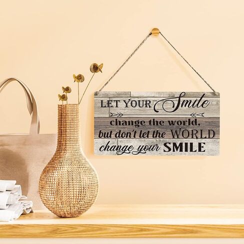 Positive Sign Farmhouse Everything is Figureoutable Wooden Hanging Sign Rustic Retro Wall Art Decor Home Decoration 12 x 6 Inches in Saudi Arabia