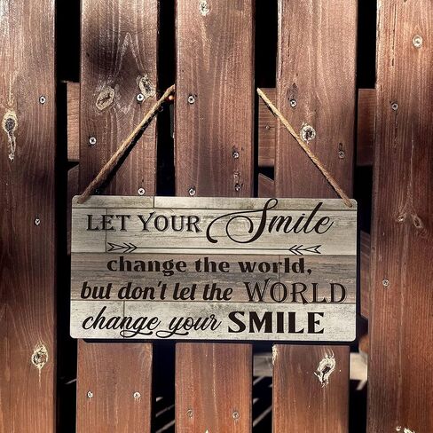 Positive Sign Farmhouse Everything is Figureoutable Wooden Hanging Sign Rustic Retro Wall Art Decor Home Decoration 12 x 6 Inches in Saudi Arabia