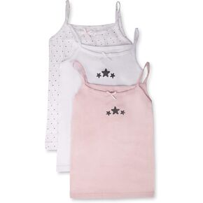 Brix Toddler and Girls' Cami – Undershirts – 3 pk Tagless Cotton Camisole.