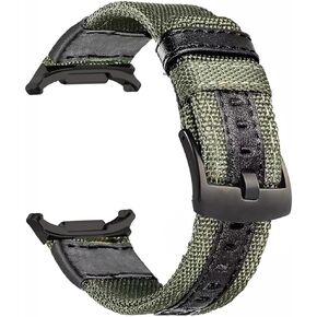 Olytop for Samsung Galaxy Watch 7 Ultra Bands 47mm Men Women Nylon, Military Rugged Sport Replacement Strap for Galaxy Watch 7 Ultra 47mm, Green