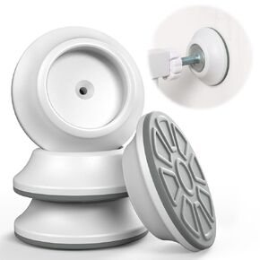 COMOMY 4 Pack Baby Gate Wall Protector, Safety Child Gate Extender Wall Cups, Baby Gate Wall Guard for Protect Walls & Doorways from Pet & Dog Gates, Pressure Mounted Gates Extension Kit, White