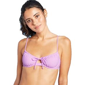 Women's Juniors' Textured Shirred Underwire Bikini Top -