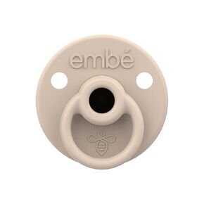 Embe Binnie Retractable Silicone Pacifier, Stays Clean & Hygienic, BPA Free & Hypoallergenic Pacifier | Oatmeal Blush