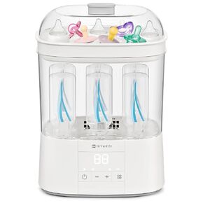 Bottle Sterilizer and Dryer, HIYAKOI Electric Steam Baby Bottle Sterilizer and Dryer, All-in-One Sterilizer 2 Layers Large for Baby Bottles, Parts & Other Newborn Essentials - HEPA Filtration