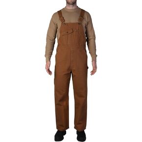 Smith's Workwear mens Duck Canvas Bib-overall Overalls, Camel Brown, 32W x 30L US