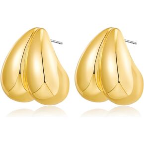 أقراط على شكل قلب ذهبي للنساء أقراط على شكل قلب الحب أقراط صغيرة لطيفة وخفيفة الوزن متدلية على شكل قلب هدية مجوهرات أنيقة in Kuwait