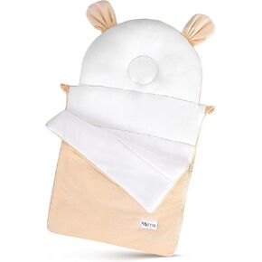 Sleeping Bag for Newborn Baby 0-4 Months Summer Essentials Lightweight 0.5 TOG Sleep Sack Must Have 100% Cotton Blanket Lovely for Cocoon Infant Wearable Easy Swaddle Gifts