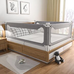 Sephyroth Bed Rails for Toddlers, Upgrade Height Adjustable Baby Rail Guard Specially Designed Twin, Full, Queen, King Size - Safety Kids 1 Side:59"(L) ×27"(H)