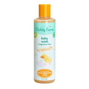 Childs Farm, OatDerma Baby Wash, Fragrance-Free, Gently Cleanses and Soothes, Suitable for Newborns with Dry, Eczema-prone, Sensitive Skin, 8.4 Fl Oz