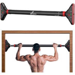 Sportneer Pull Up Bar: Strength Training Pull-up Bars without Screw - Adjustable Width Locking Mechanism Chin Up Bar, Thickened Steel Max Limit 440 lbs Upper Body Fitness Pullup Bars for Home