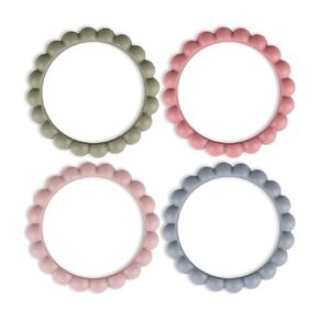 Silicone Teether Bracelets, Silicone Teether Rings, Food Grade Silicone Toys Rings Chewers, Soft and Easy to Hold Teether Rings