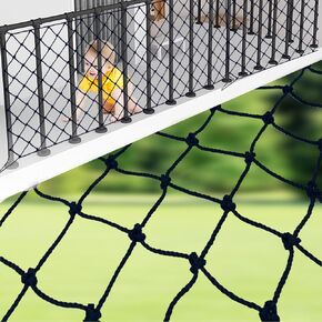 Rope Net Child Safety Netting Mesh for Stair Railing Playground Net Balcony Safety Rope Netting Anti-Fall Netting for Pets Toys Indoor Outdoor Decor Net Patio Fence Protection Safety Net (6mm,1X1m)