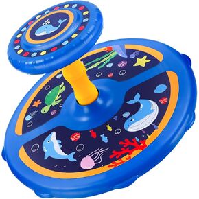 Ocean Twister 360° Sit Twist Spin Classic Spinning Kids Toy Activity Toy for Toddlers Ages Over 18 Months 2 3 4 5 Birthday for Boy Girl Indoor or Outdoor Larger Chassis More Stable and Safer (Blue)